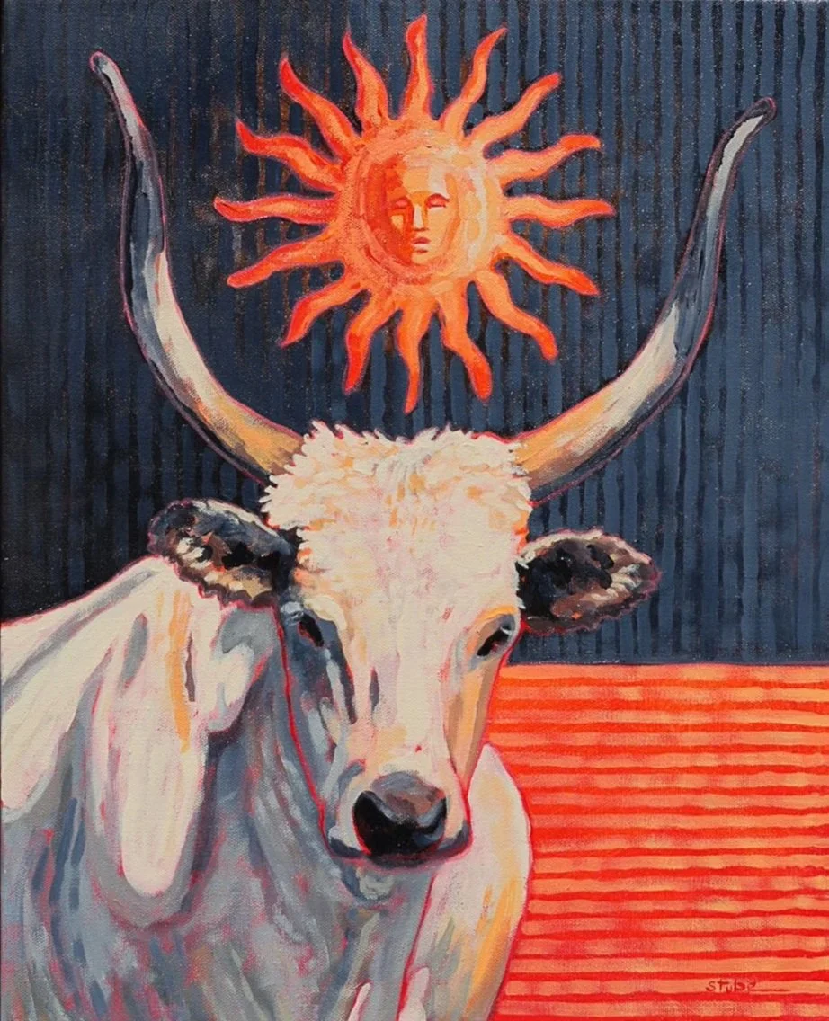 Two Thumbs Above the Western Horizon- Acrylic on Canvas