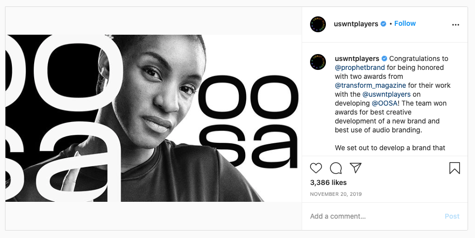 USWNT Players Association Social Post