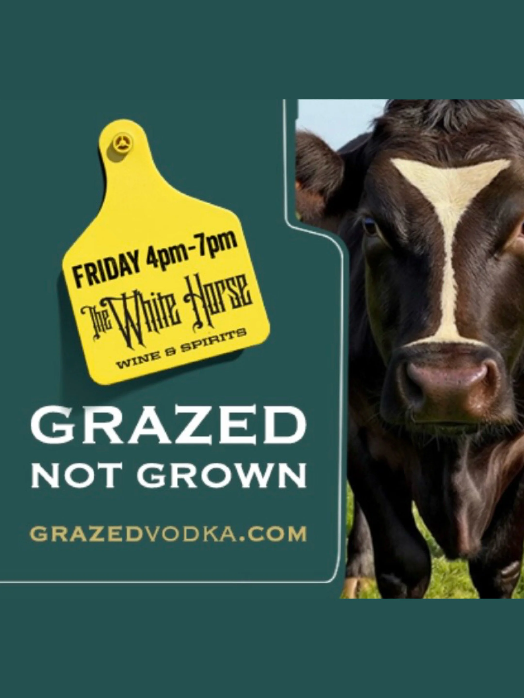 Which Friday? This Friday. Like today. 

Join us: Grazed Vodka Launch 
🗓️ FRI August 7 / 4-7 PM 🆓 
📍 in-store @whitehorse497 

Scratch-made vodka distilled from pure whey, Grazed is an ultra-premium, exceptionally smooth vodka handcrafted in Augus
