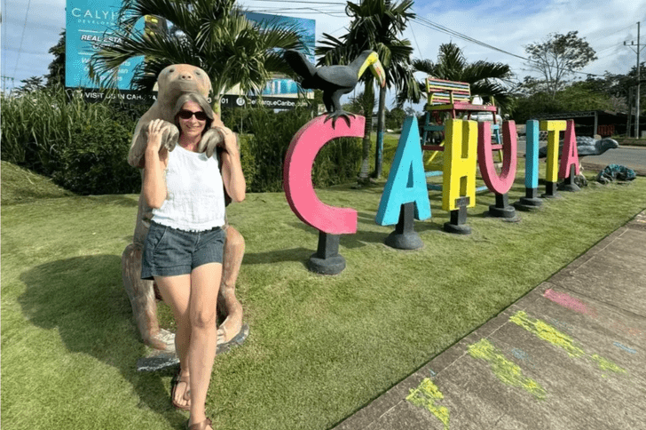 Raina at Cahuita Entrance