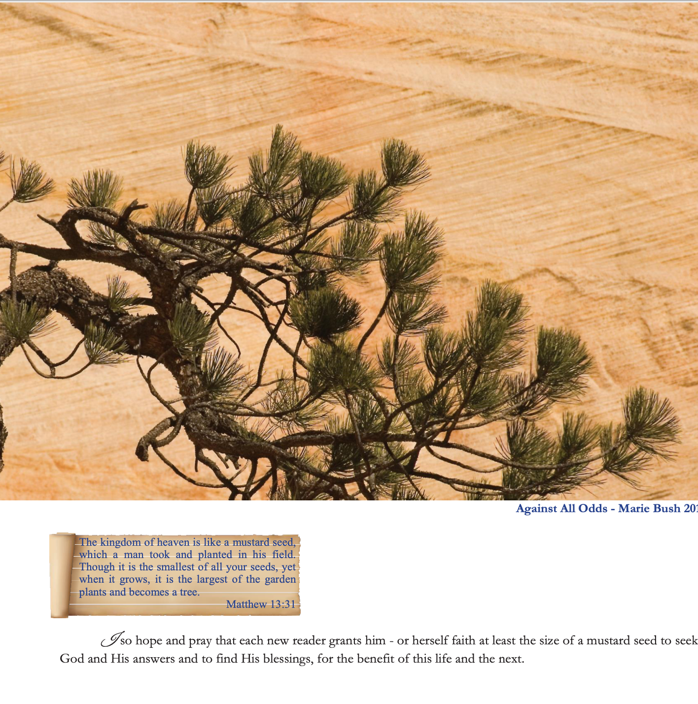 Against All Odds- Faith the Size of a Mustard Seed