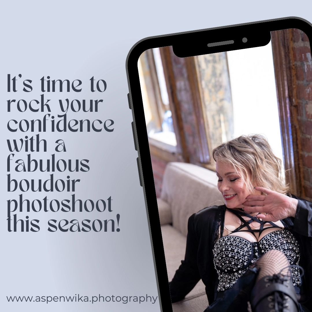 Let's start this spring season right! 🌸 Head on over to our website to check out our boudoir packages. Aspen has experience posing her subjects and working around their needs and desires. This spring, we are booking up fast, starting a payment plan 