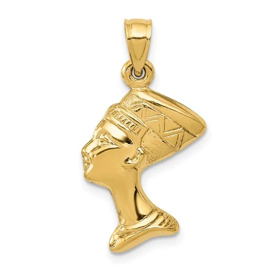 10K & 14K Yellow Gold Polished Nefertiti Pendant