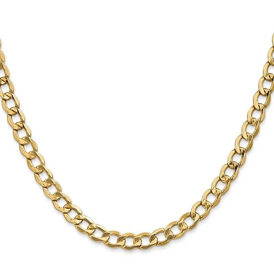 Gold (10K) Semi-Solid Curb Link Chain