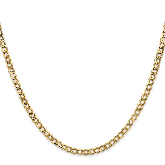 Gold (14K) Semi-Solid Curb Link Chain