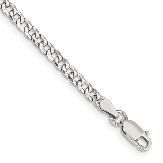 Sterling Silver Curb Chain Anklet Bracelet 7-9inch | 4.5/5.65/6.75/7.8/9.75mm