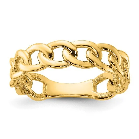 10K/14K Gold Polished Curb Link Ring