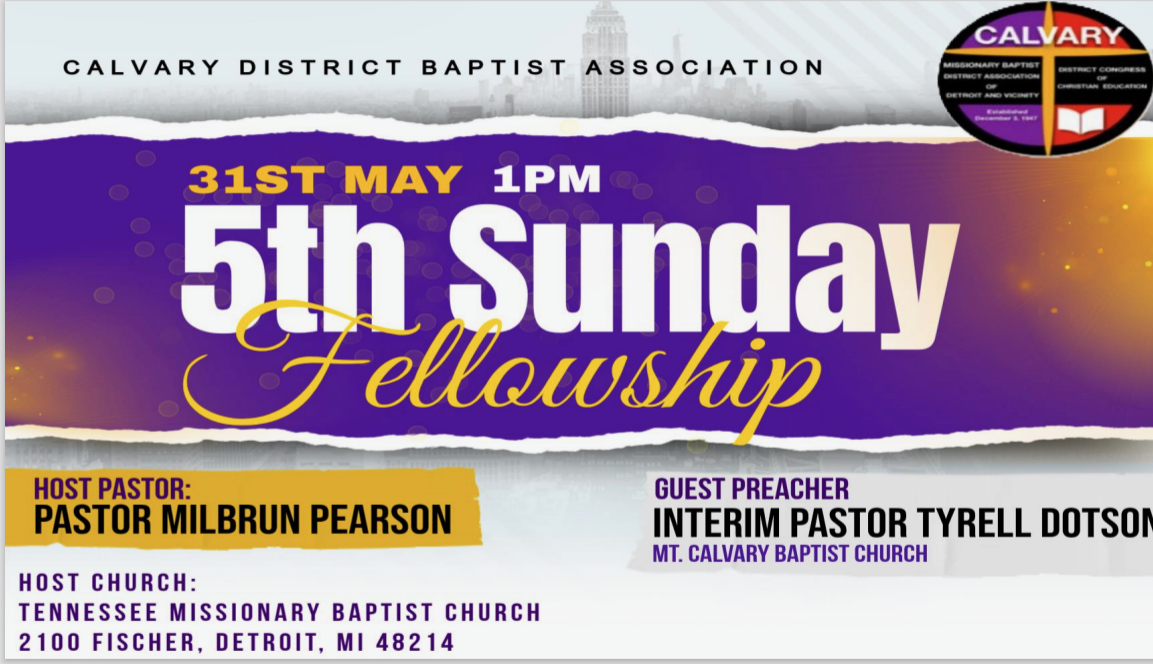 Calvary District 5th Sunday Fellowship
