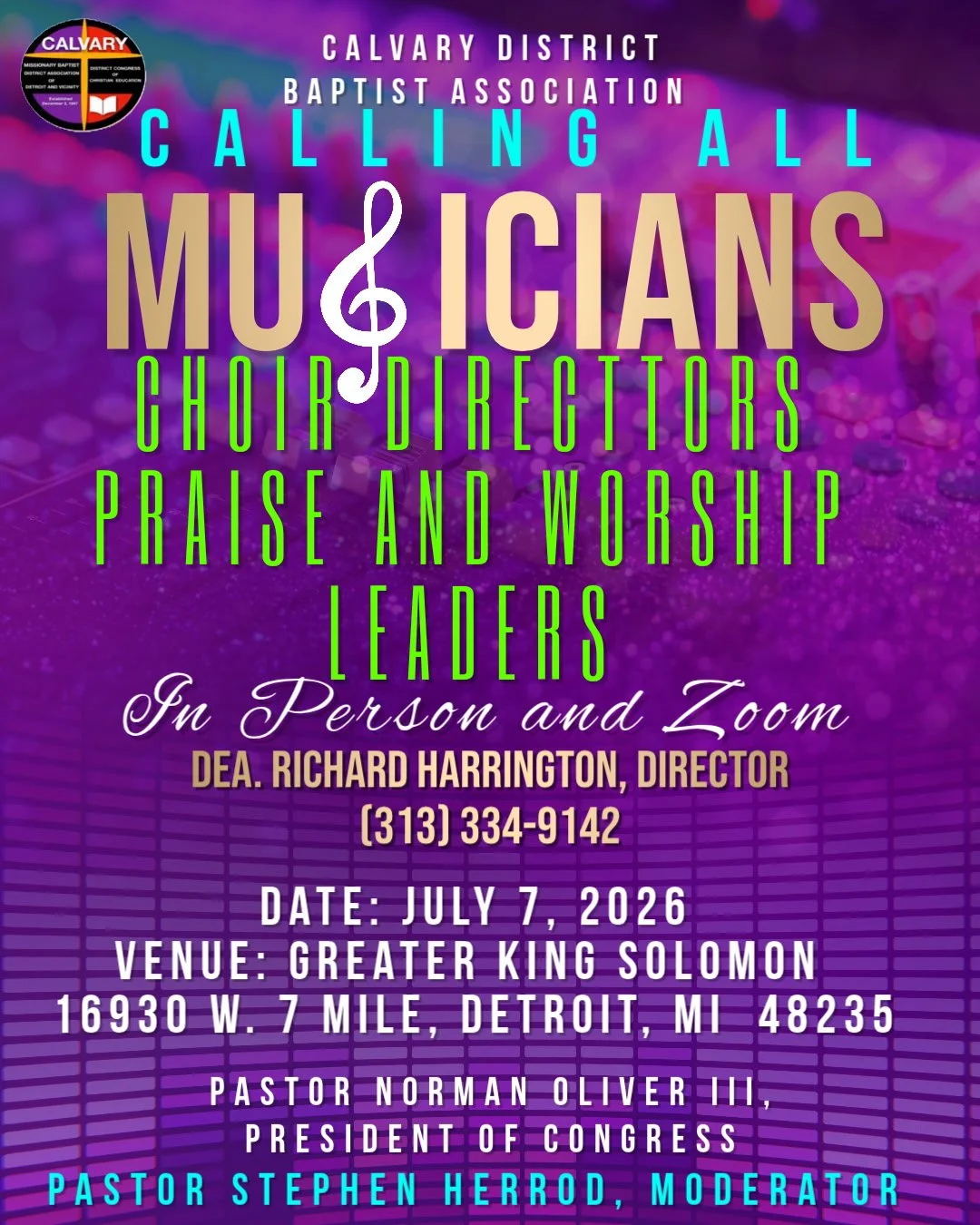 Calvary District: Calling All Musicians
