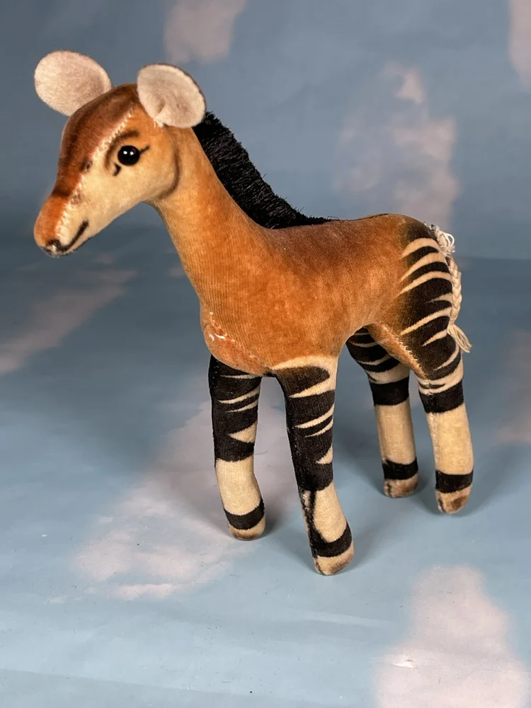 シュタイフ★Okapi 28cm★オカピ★アンティーク/ビンテージ★Steiff 1958-70年代 ドイツ製 Steiff オカピ Okapi ぬいぐるみ
