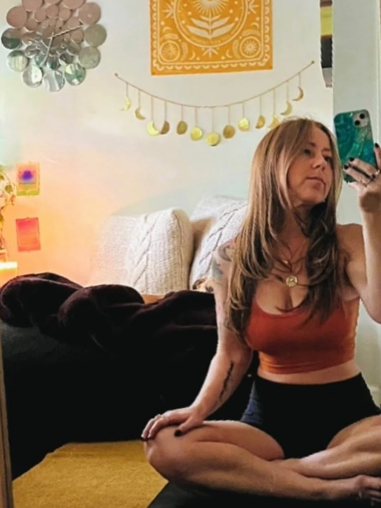 Yoga doesn&rsquo;t have to be about lululemon leggings &amp; a studio membership (even tho I love those things too - only I usually get my leggings at the thrift store nowadays). It doesn&rsquo;t have to be handstands and hard poses. It doesn&rsquo;t