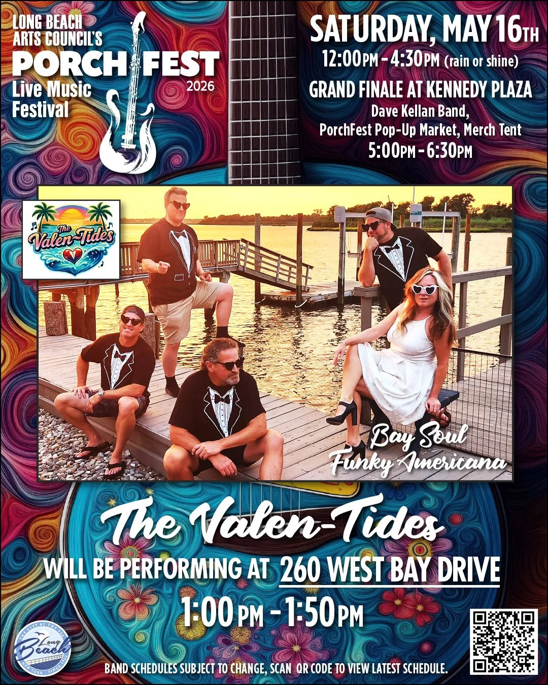 🎸 PorchFest 2026: 3 Years of Music at 260 West Bay Drive! 🎸
We are thrilled to be back for our 3rd annual year hosting the Long Beach Arts Council&rsquo;s PorchFest! It&rsquo;s become a true neighborhood tradition, and we&rsquo;ve got an incredible