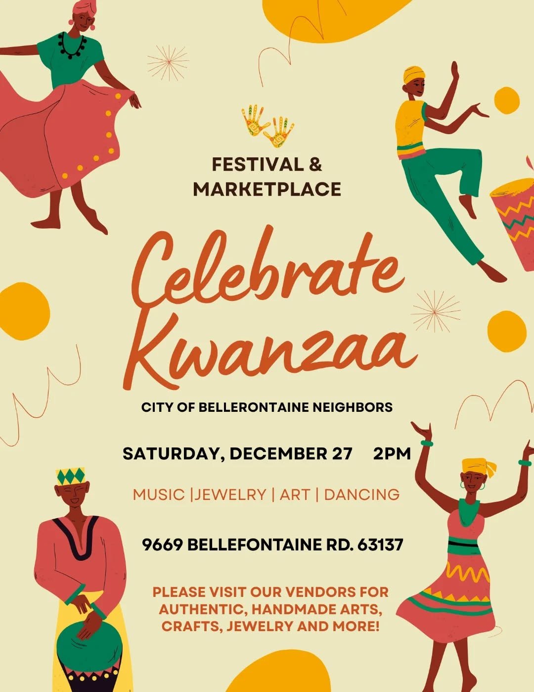 Super excited to be a part of this Kwanzaa celebration in the neighborhood! Please come say hi on Saturday, December 27th at 2pm!