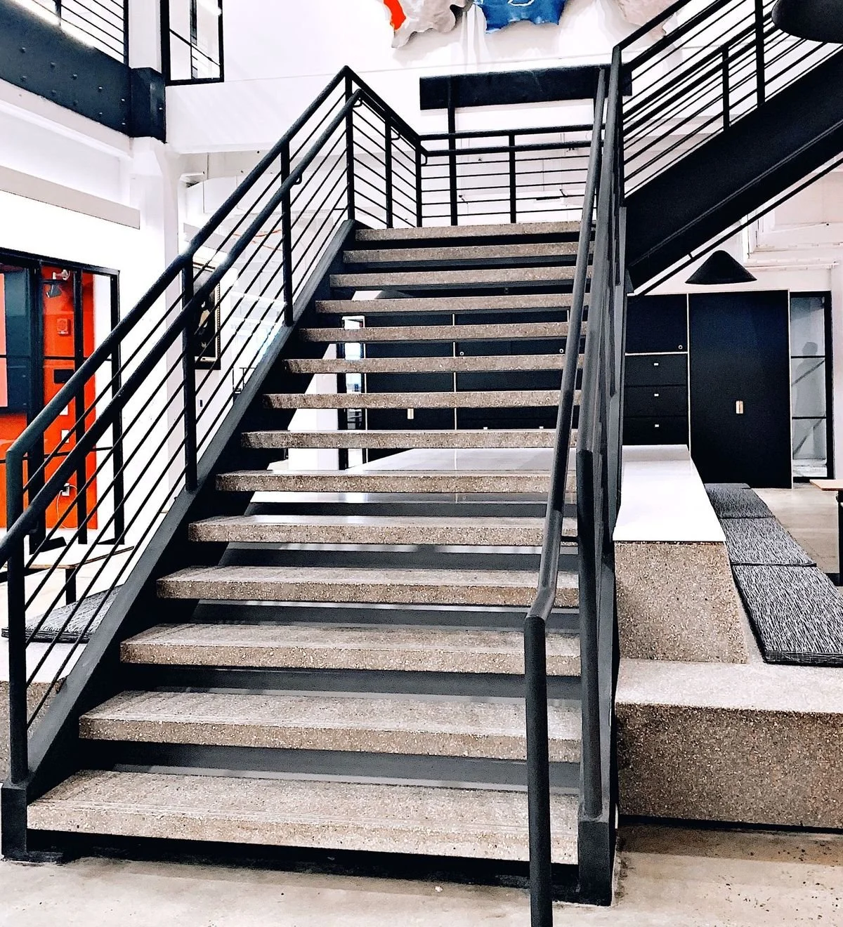 #2 Round tube hand rail, round tube risers, 1 dowels 