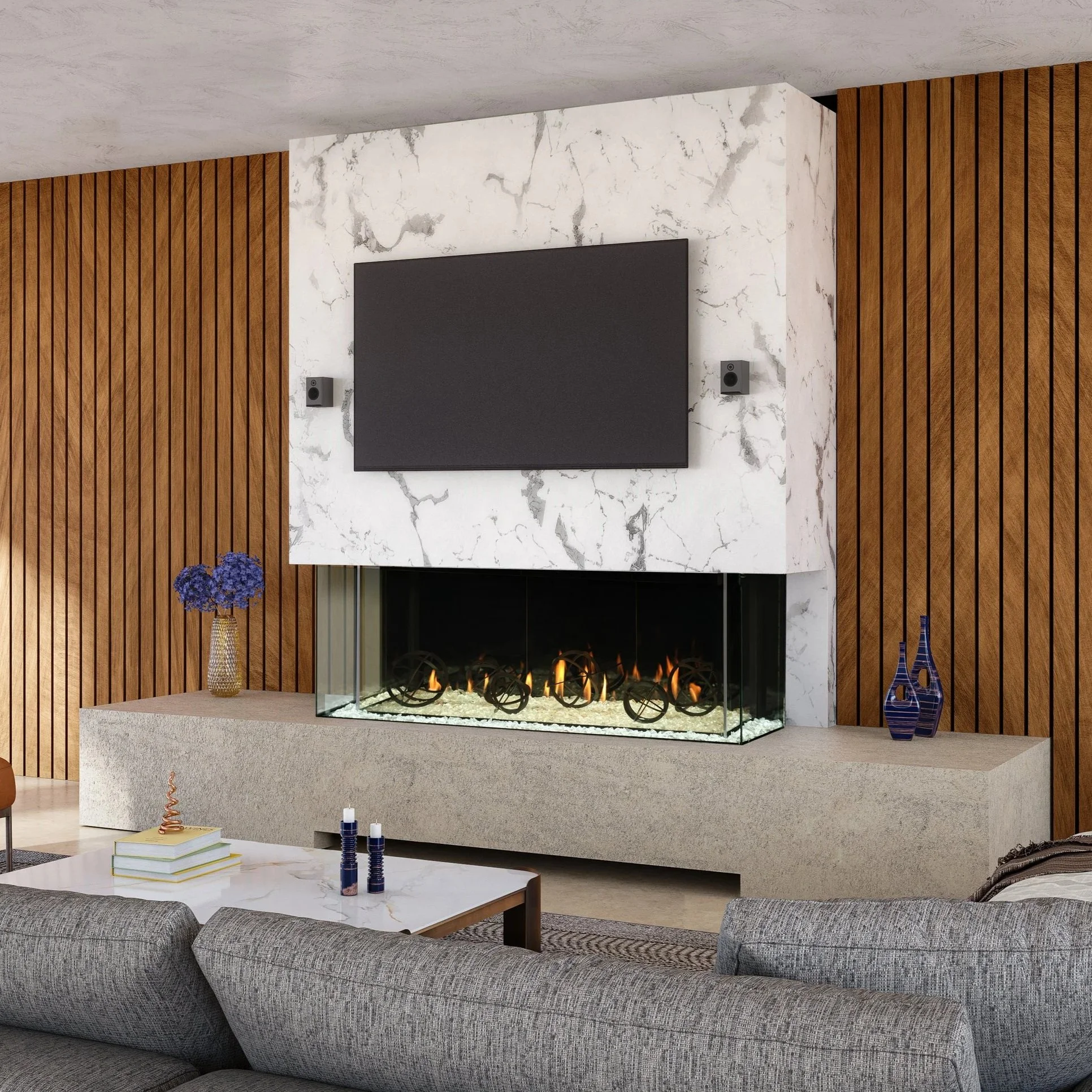 Kozy Heat Generation Series Linear Gas Fireplace