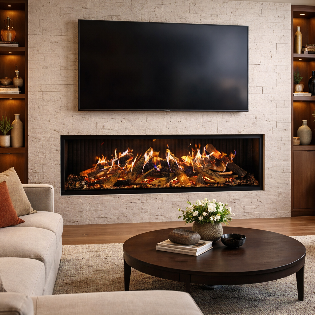 Amantii Holographic LCD Linear Electric Fireplace