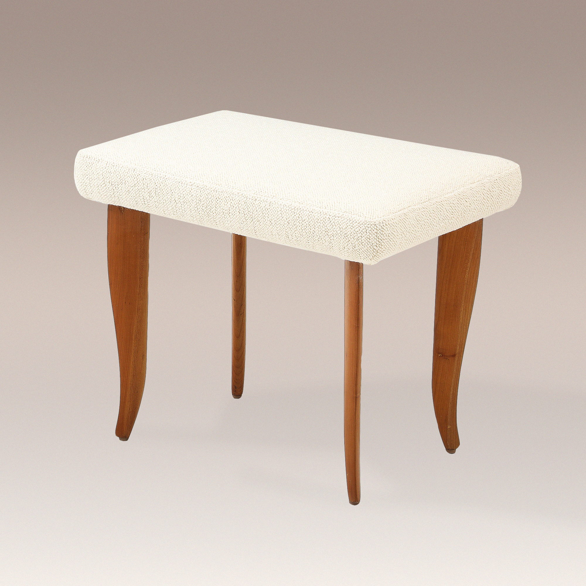 Italian Wood Stool, circa 1940