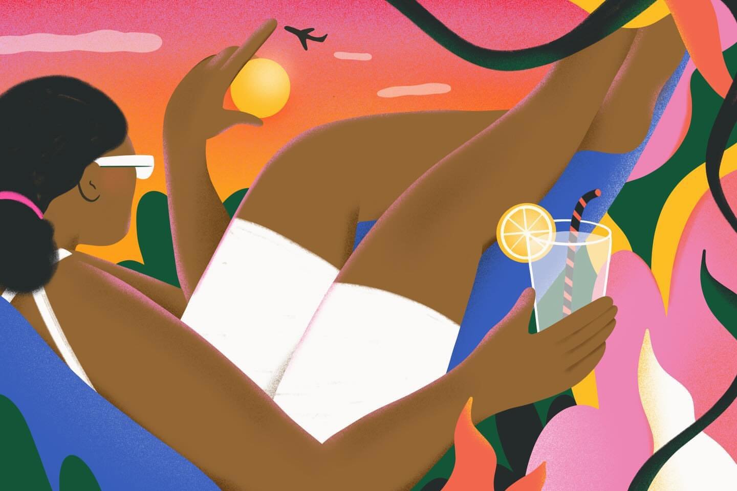 Solo Travel illustrated by Sol Cotti for the NPR