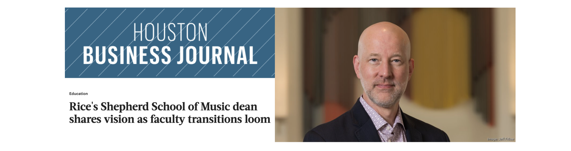 Shepherd School of Music Profiled for Houston Business Journal