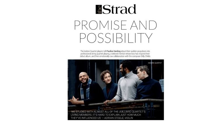 "Promise and possibility:" the Isidore String Quartet 