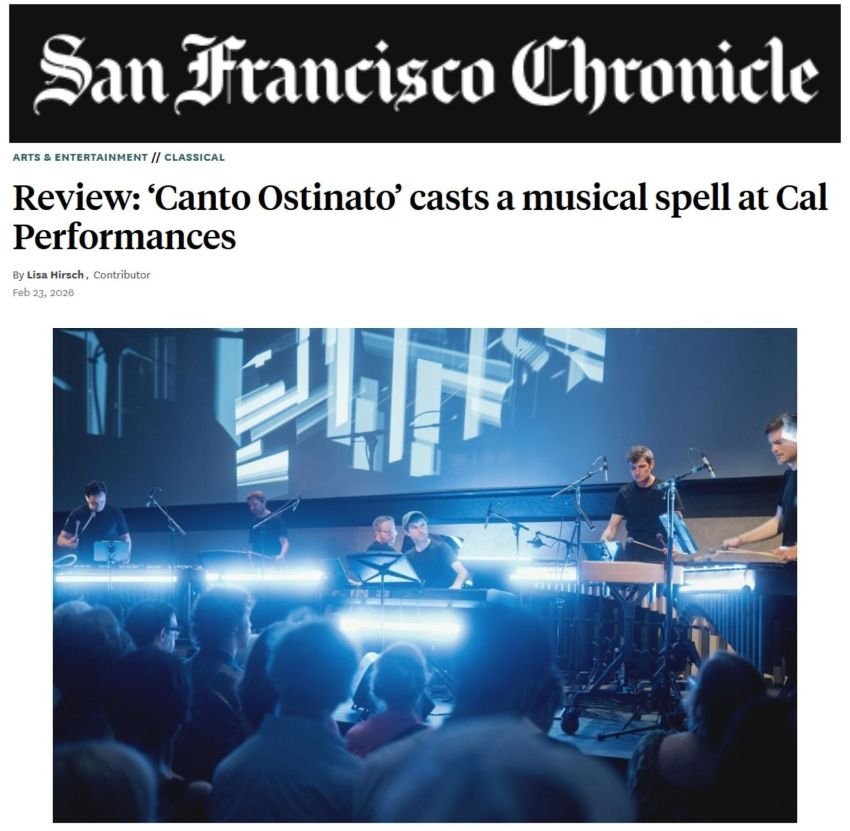 Sandbox Percussion: "Canto Ostinato" Casts a Musical Spell at Cal Performances