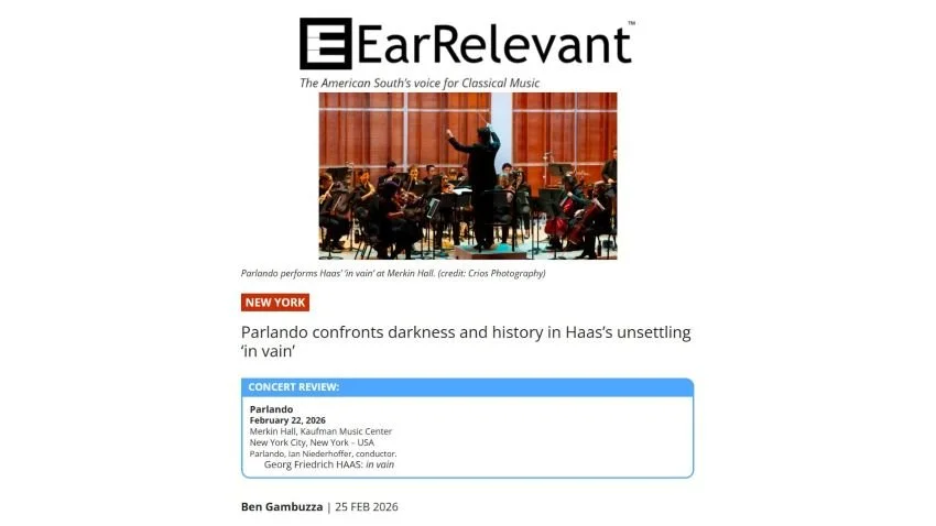 Parlando confronts darkness and history in Haas’s unsettling ‘in vain’