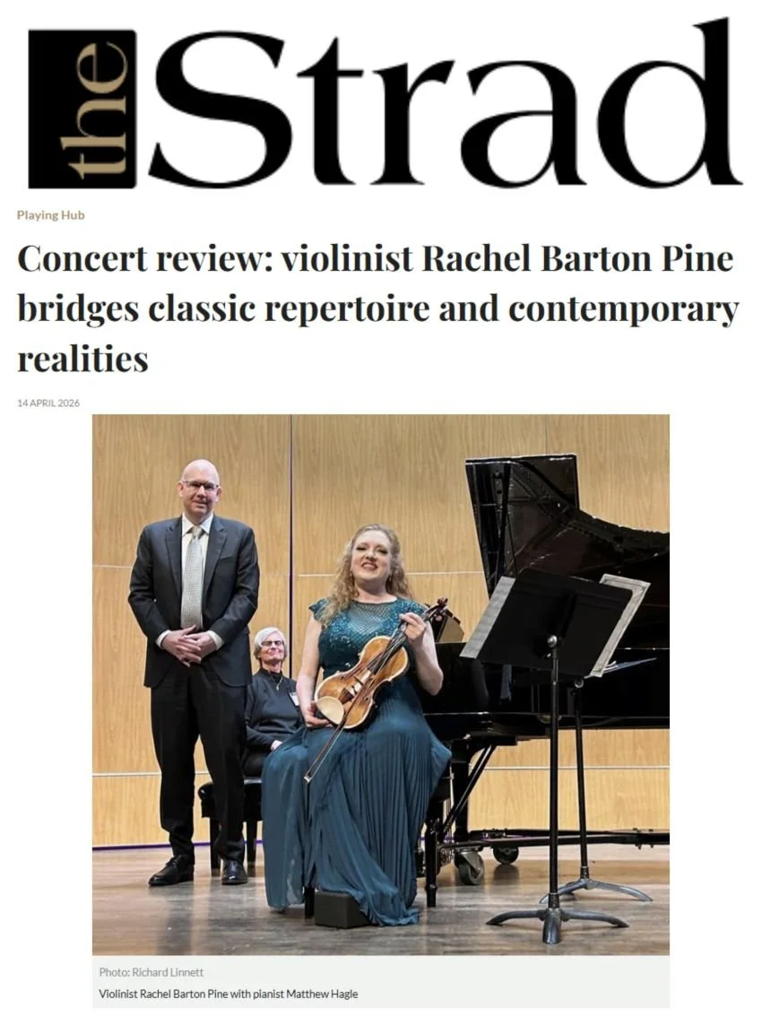 The Strad: Rachel Barton Pine bridges classic repertoire and contemporary realities