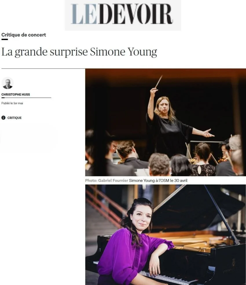 Le Devoir: YulianNa Avdeeva Performs with Montreal Symphony Orchestra