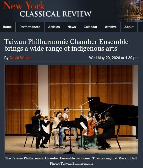 New York Classical Review: Taiwan Philharmonic Chamber Ensemble