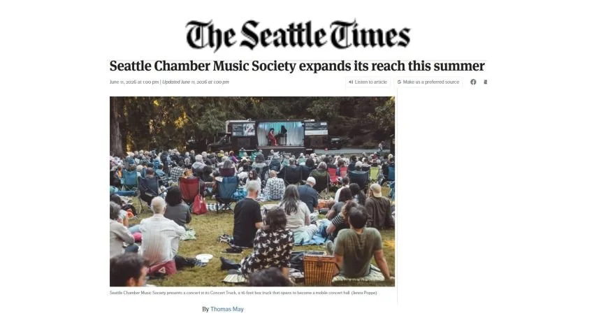 Seattle Times: Seattle Chamber Music Society expands its reach
