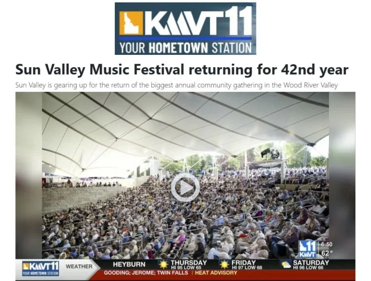 Sun Valley Music Festival Featured on KMVT