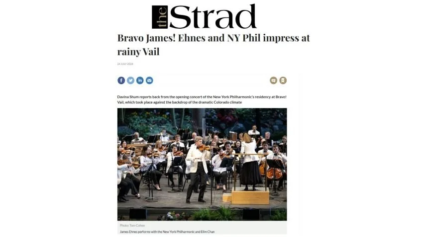The Strad: Ehnes and NY Phil impress at Bravo! Vail
