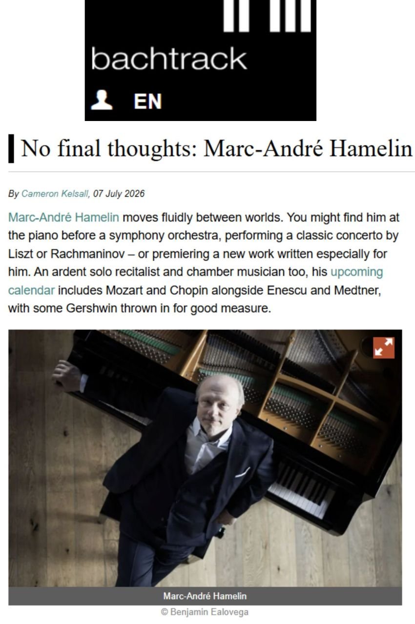 “No final thoughts”:                        Marc-André Hamelin