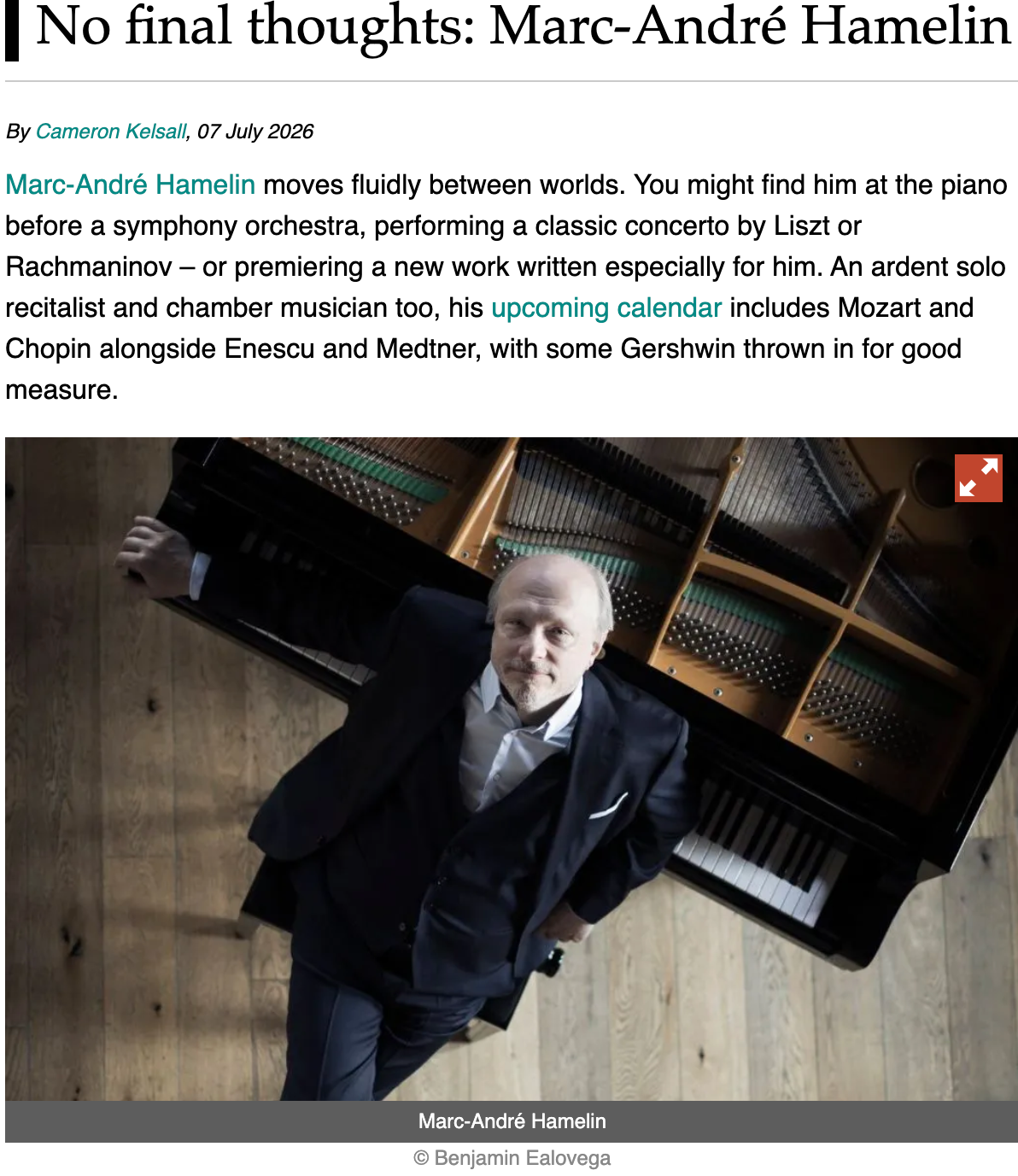 “No final thoughts”:                        Marc-André Hamelin