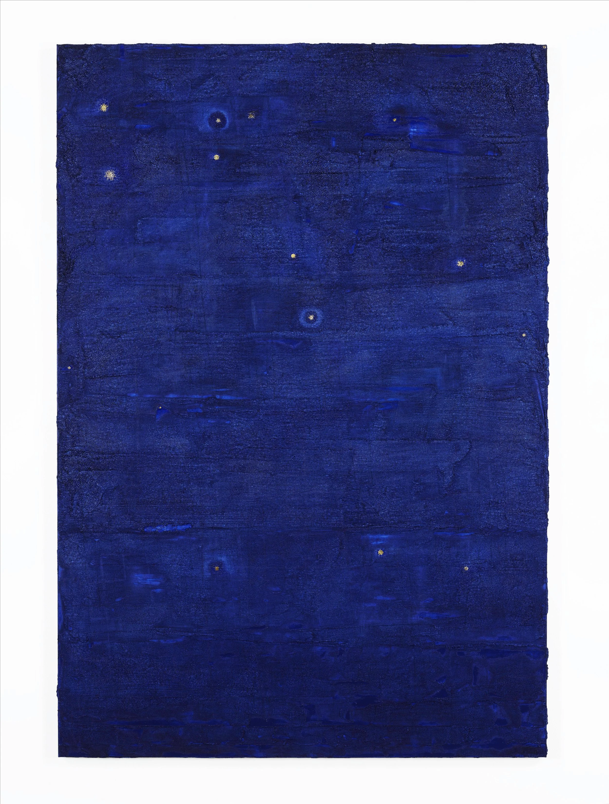 Sêr y Nos, 2026, oil & gold on canvas, 190 x 130 cm