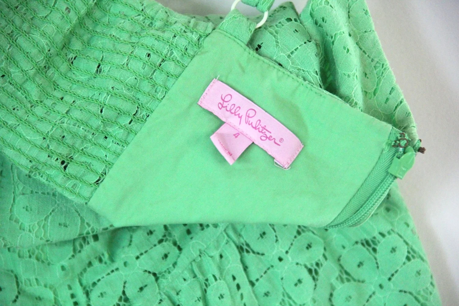 LILY PULITZER Green Lace Peplum Top  PAU Boutique