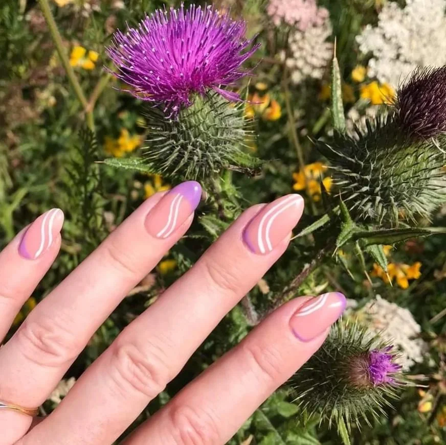 CND SHELLAC & Polydip Nails Lilac Longing