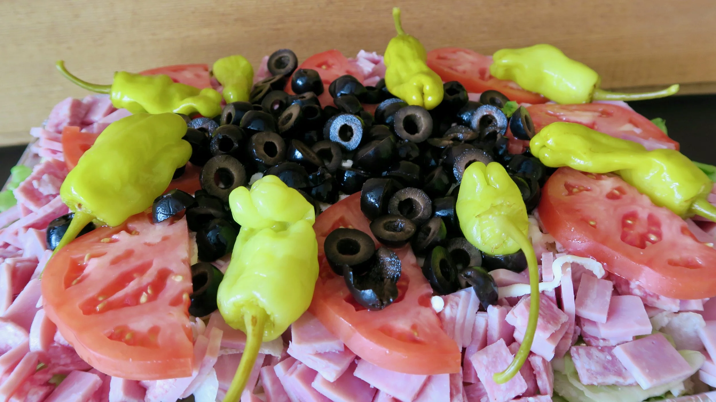 Antipasto Salad Greek Salad Alibi Pizza — Alibi Express Pizza