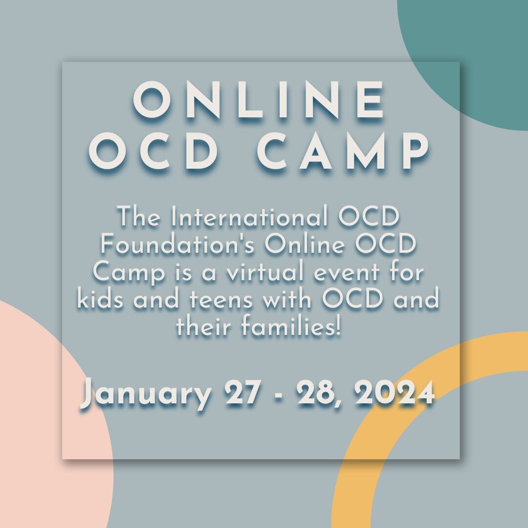If you are a client with us, you know how much we love the international OCD foundation and their resources. They are hosting an online camp for children and their families that we highly recommend. We urge our clients to save the date! @iocdf