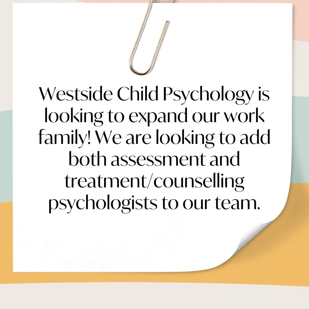 We are adding to our team of already four exceptional psychologists so that we can meet our clients needs for more timely psychoeducational assessments and treatment | therapy. Please reference the posted ads on the Psychological Association of Alber