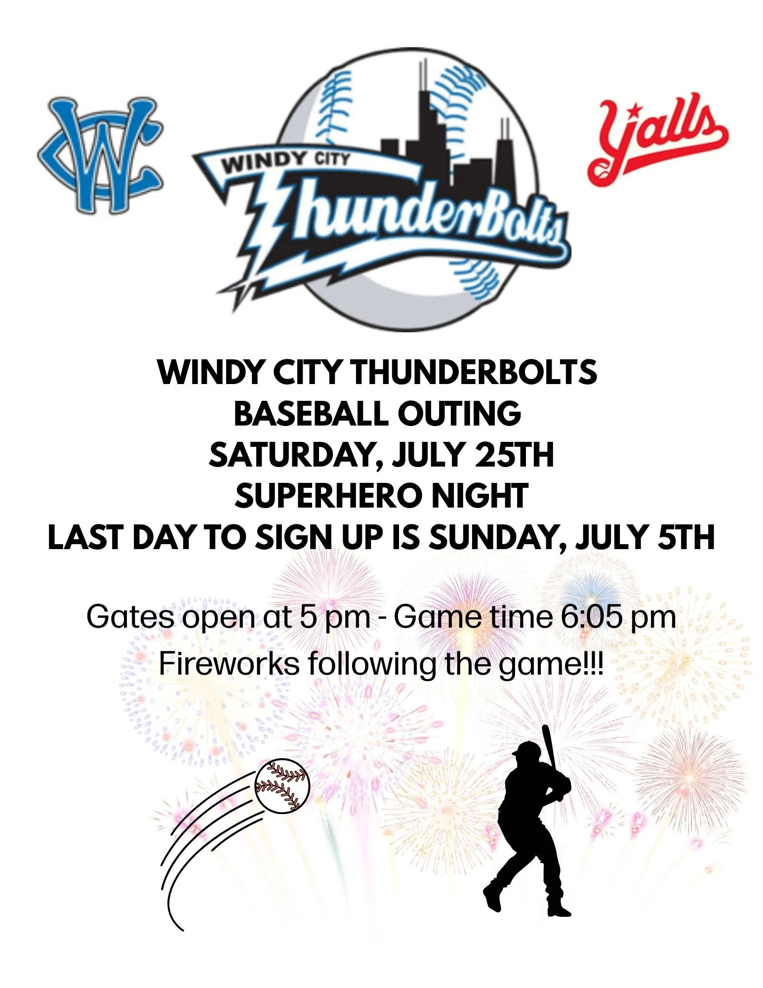 Baseball Outing - Windy City Thunderbolts