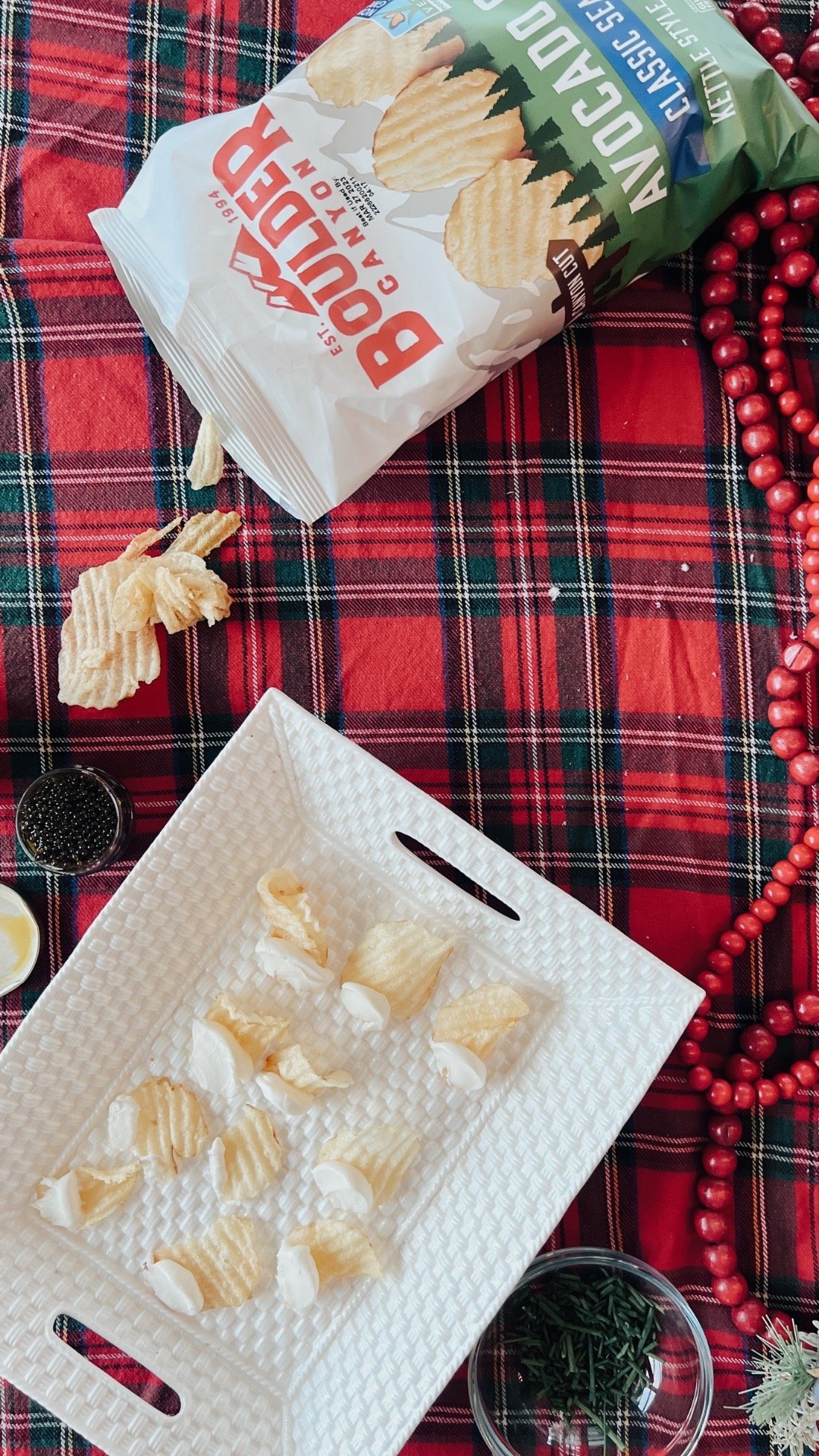 Caviar &amp; Potato Chip Appetizer