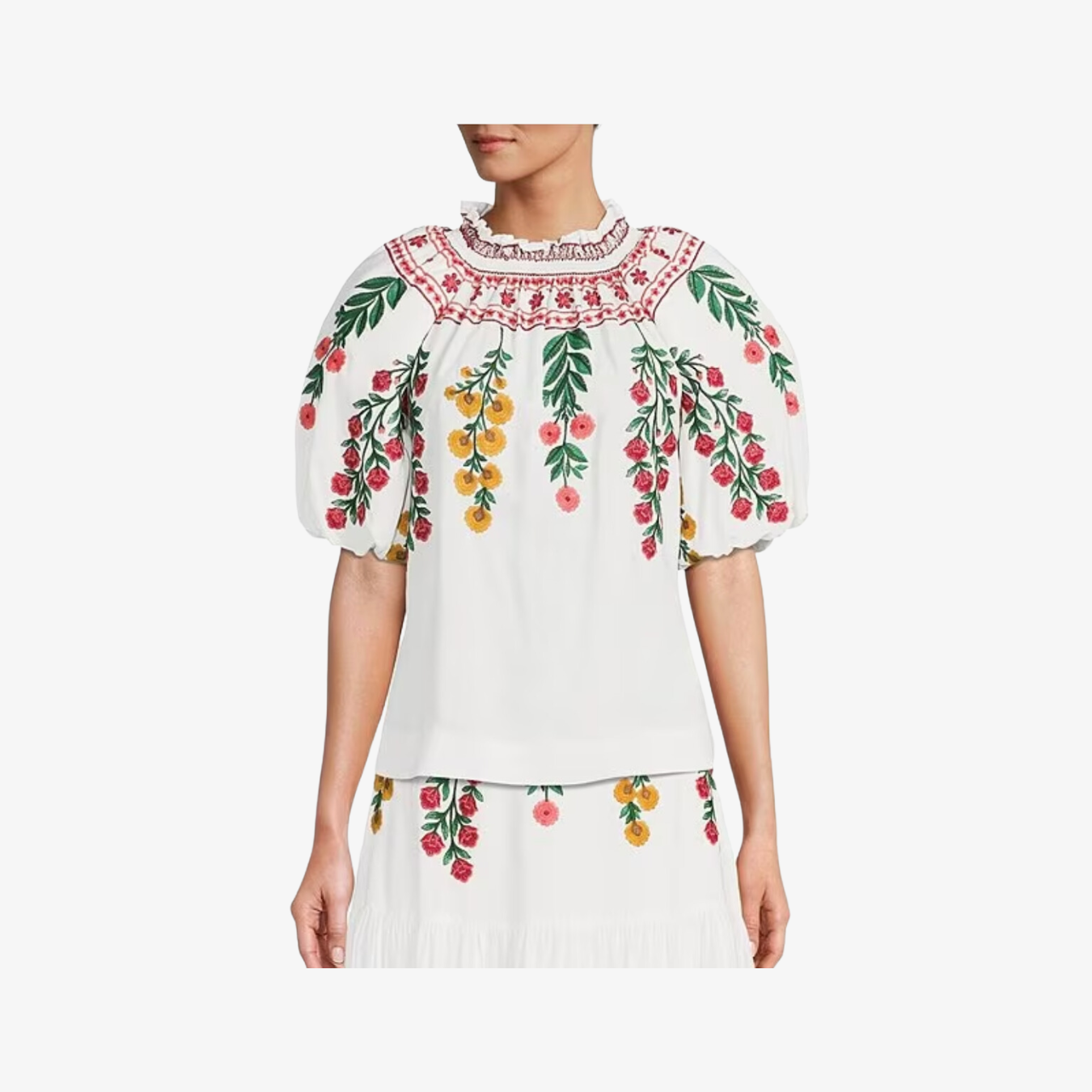 Embroidered Cotton Voile Top