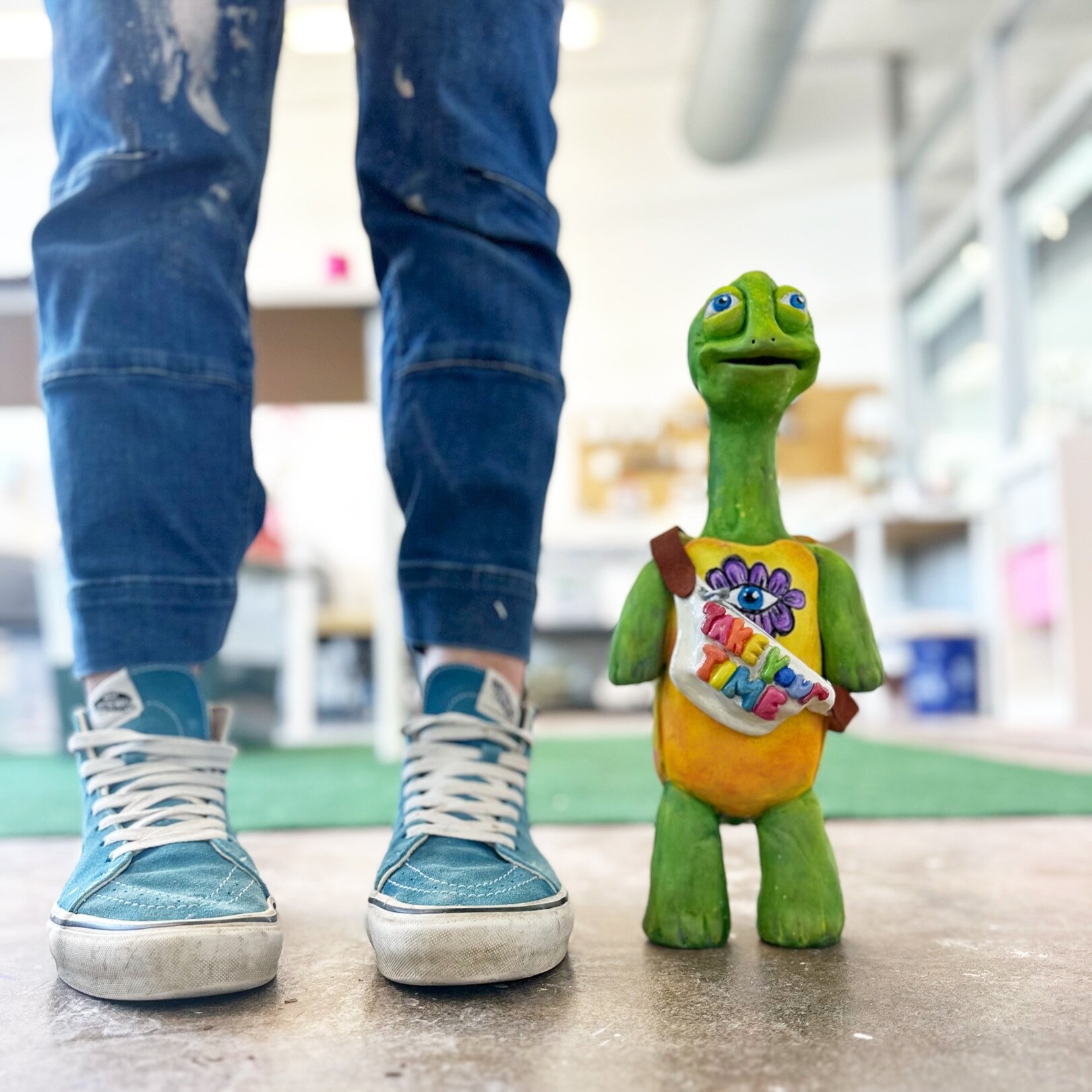 This turtle is pleased to meet you. 
He is the result of a conversation I had with myself. A conversation about my youngest kid, Ace.

Here&rsquo;s a piece of the story: 
One night, as I was dillydallying at bedtime, Ace yelled for me to tuck him in 