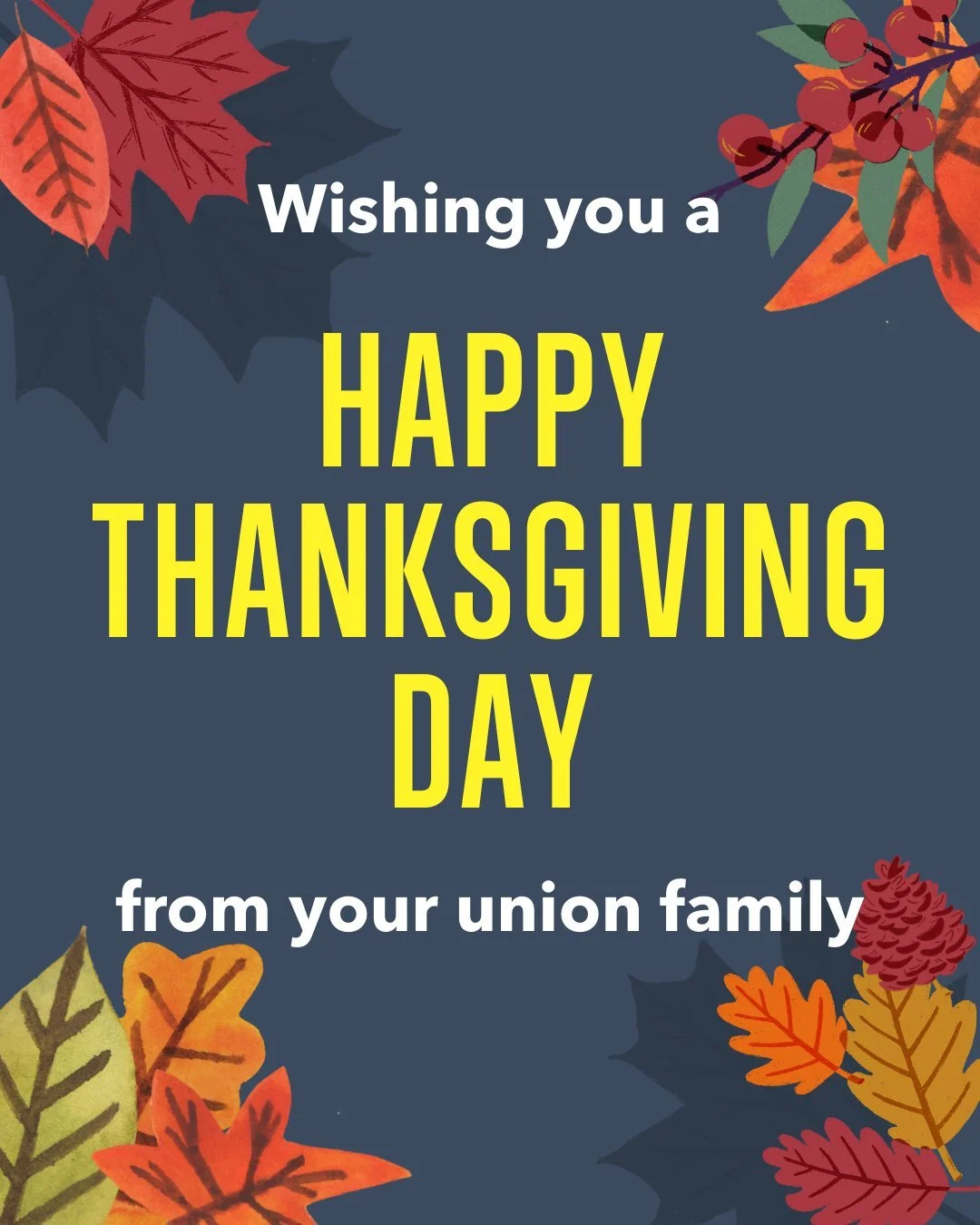 This Thanksgiving, we honor the workers who keep our communities moving. Grateful for our members&rsquo; strength, unity, and commitment to each other. Happy Thanksgiving.

#HappyThanksgiving #Grateful #MemberPower #1u