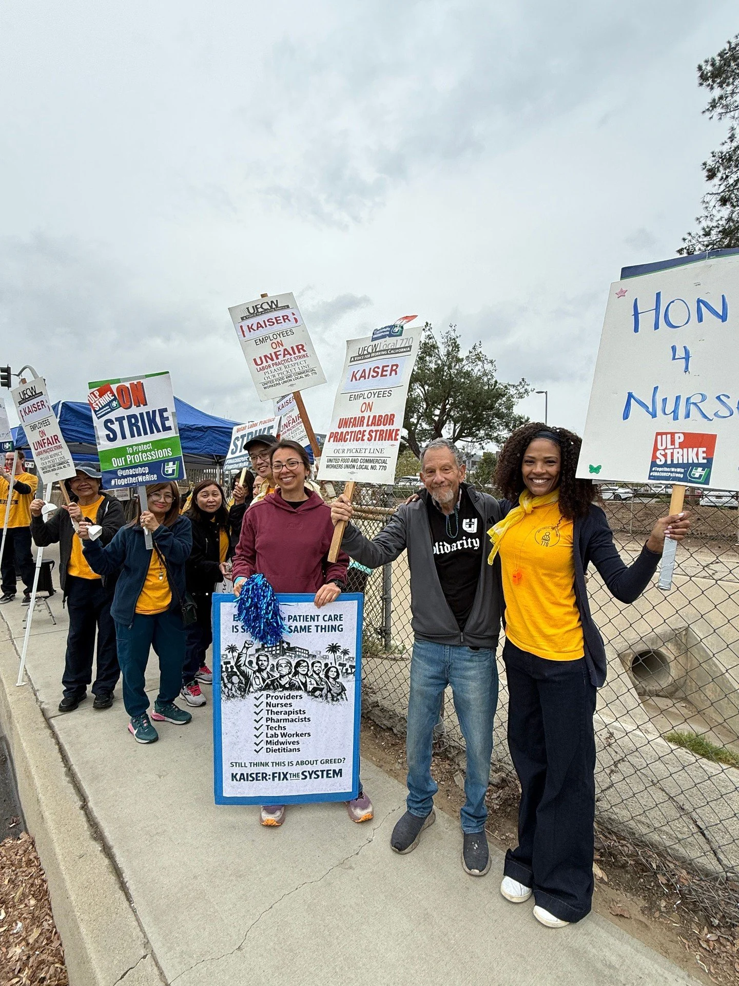 Day 2 of our ULP strike showed our strength and unity. 

Workers, patients, and communities stood together to demand Kaiser bargain in good faith.

From strong turnout to growing public support, Kaiser heard us loud and clear.

Tomorrow, we&rsquo;re 