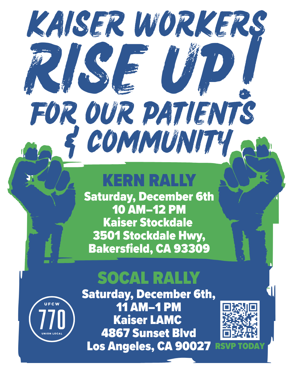 Kaiser Workers Rise Up for Safe Staffing and Quality Care — UFCW 770