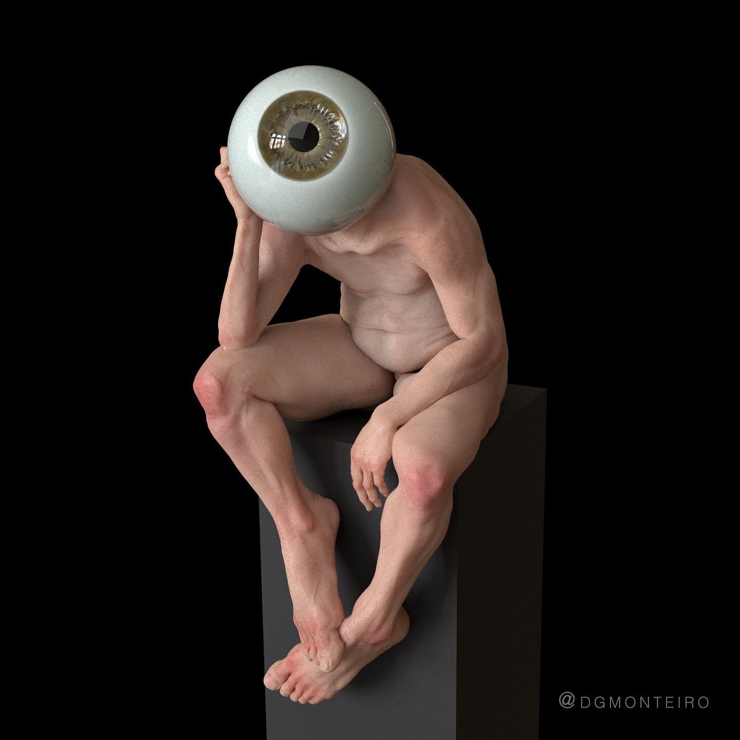 The Viewer  #art #sculpture #sculpure #anatomy #eyes #figurativeart #zbrushmodel #chavant #sculpey #zbrushsculpt #zbrushart