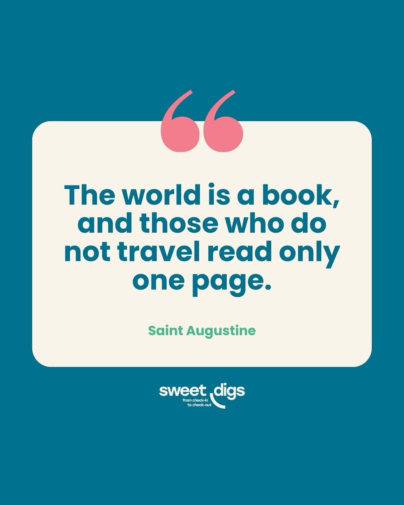 Explore new pages and uncover fresh stories with Sweet Digs!📚
⠀⠀⠀⠀⠀⠀⠀⠀⠀
Where have you recently travelled? Whether you venture far and wide or plan multiple staycations a year, our Sweet Digs make for the perfect retreat. Returning after a day of ad