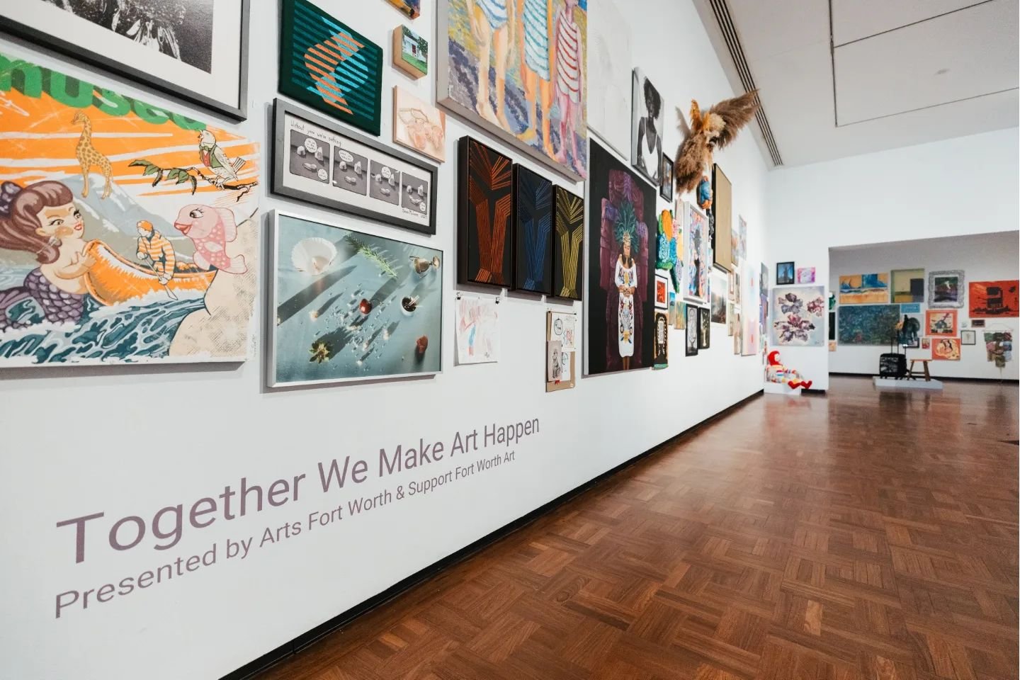 Thank you again to all the amazing artists who participated in our show last month called Together We Make Art Happen! It was an impressive display of the variety &amp; vibrancy of the arts in Fort Worth, and the power of community art spaces like th